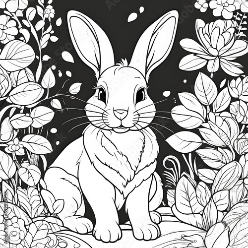Cute Baby Rabbit Coloring Book: Imaginative Kids' Delight