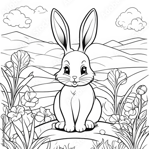 Whimsical Baby Rabbit Coloring Book: Playful Kids' Adventure