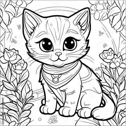 Cute Kitty Coloring Book  Kids  Creative Adventure