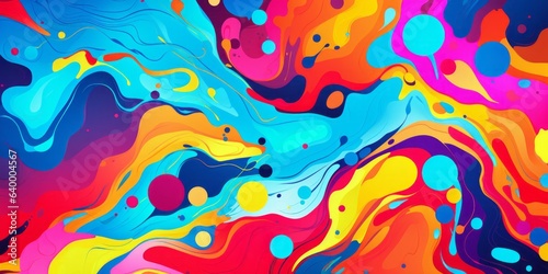 Vibrant abstract pop art explosion captivates with colors, Generative AI © avrezn