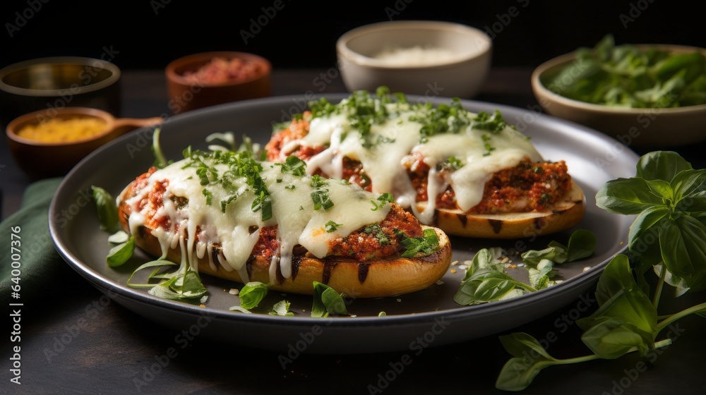 Images showcasing the perfect combination of flavors in chicken parmigiana.