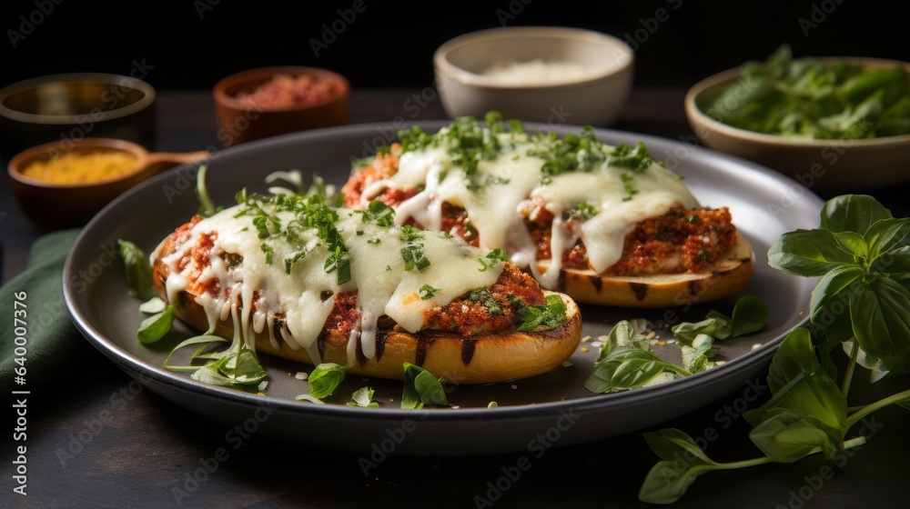 Images showcasing the perfect combination of flavors in chicken parmigiana. Images showcasing the perfect combination of flavors in chicken parmigiana.