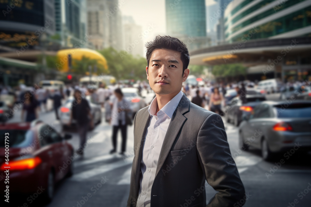 custom made wallpaper toronto digitalBusinessman in the city (AI Generated) 