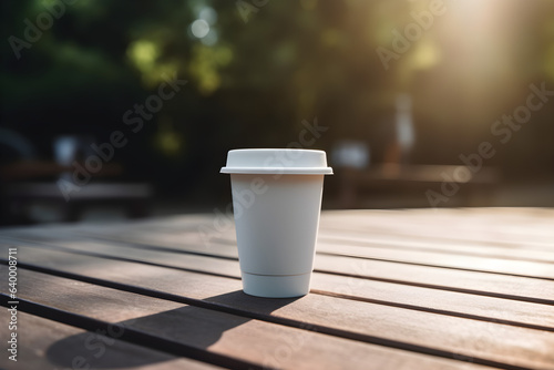 Coffee cup in the morning light.
