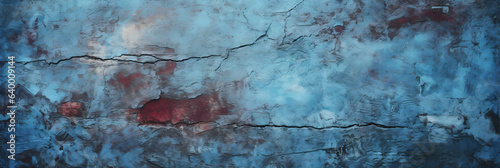 background in shabby chic distressed and grunge blue color with rough surface old concrete wall