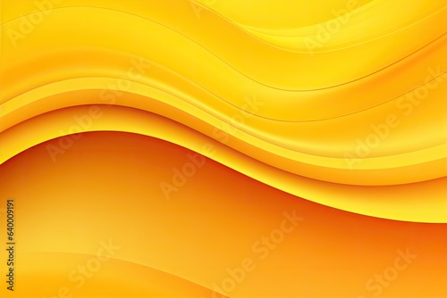 Abstract orange background with smooth wavy lines illustration, Abstract folded paper effect. Bright colorful yellow background, AI Generated