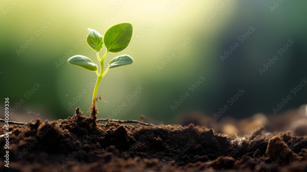 plant sprouting from the ground