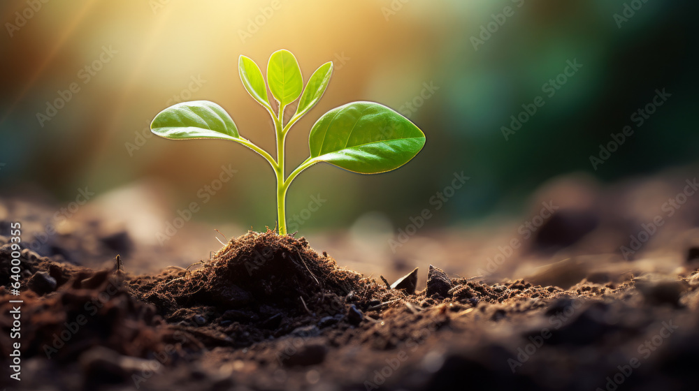plant sprouting from the ground plant sprouting from the ground