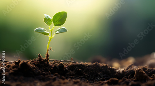 plant sprouting from the ground