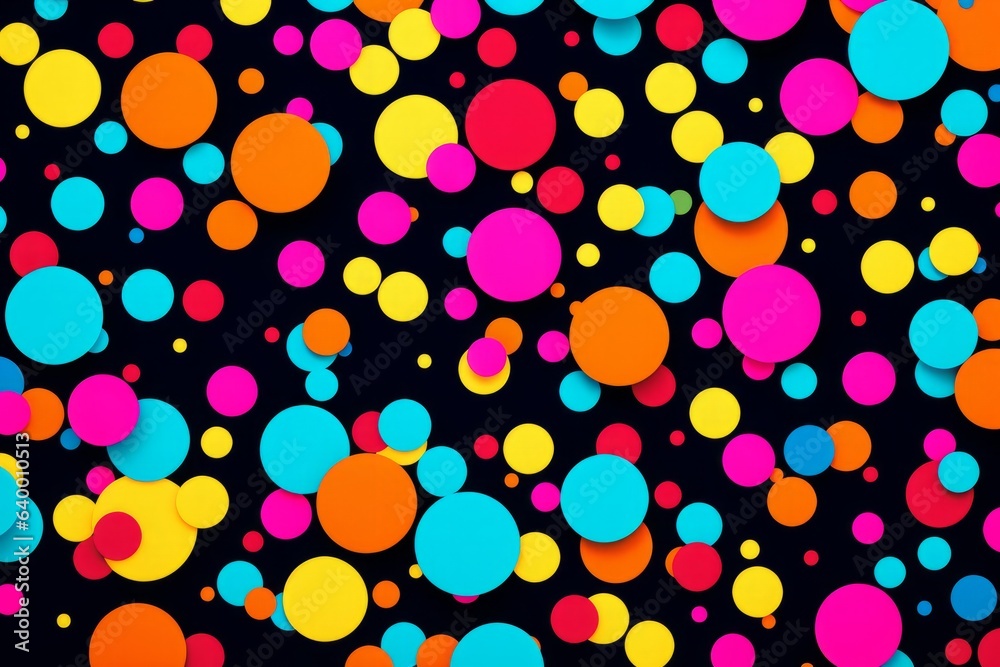 Playful polka dots dance: a vibrant, pop art journey, Generative AI