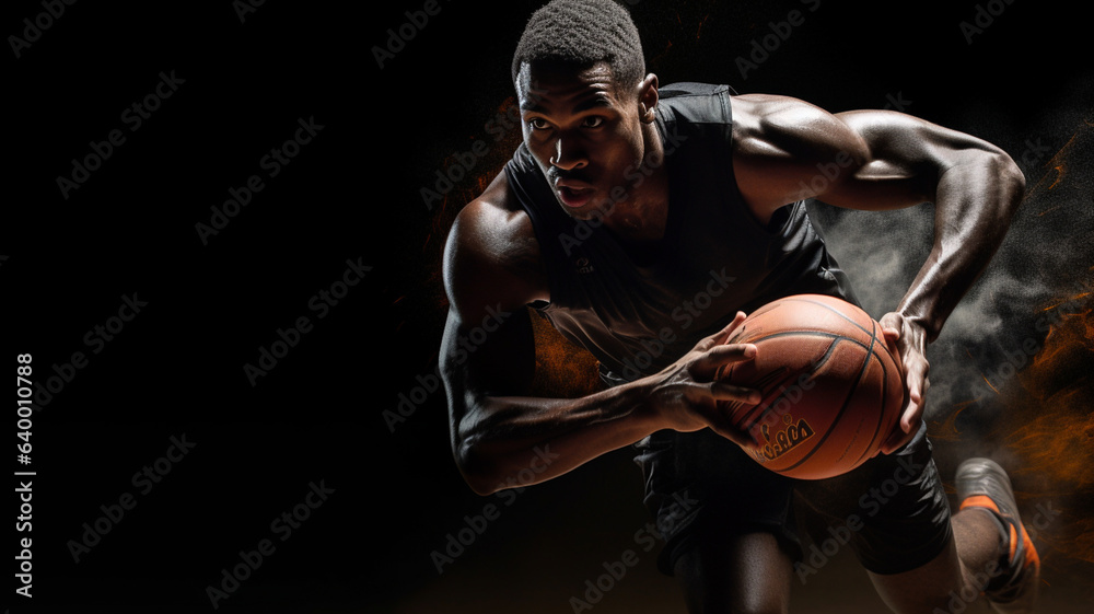 Basketball players in compeiition sports match on basketball court, NBA athletes Basketball players in compeiition sports match on basketball court, NBA athletes