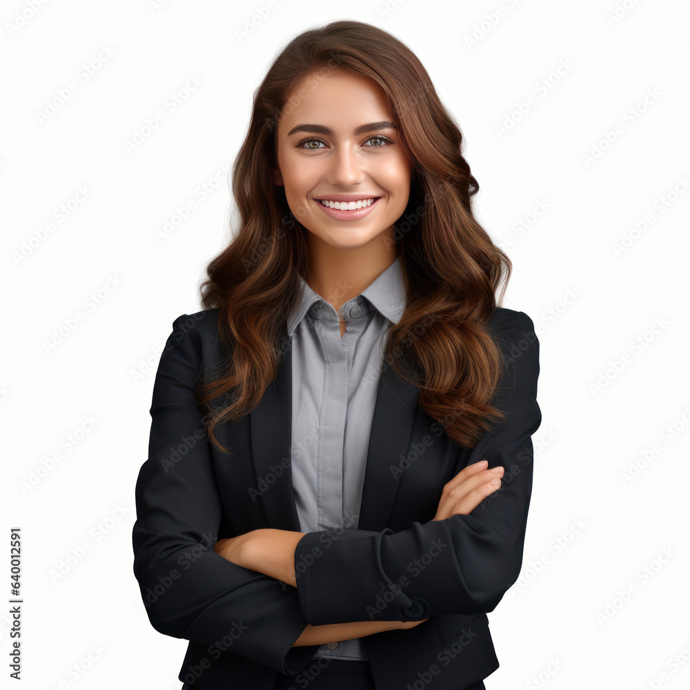 Smiling young woman isolated on white background Smiling young woman isolated on white background