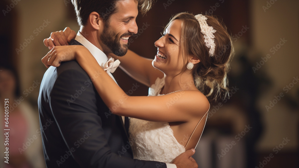 Bride and groom, handsome couple at wedding day, celebrating marriage, love and commitment, professional photogshoot Bride and groom, handsome couple at wedding day, celebrating marriage, love and commitment, professional photogshoot