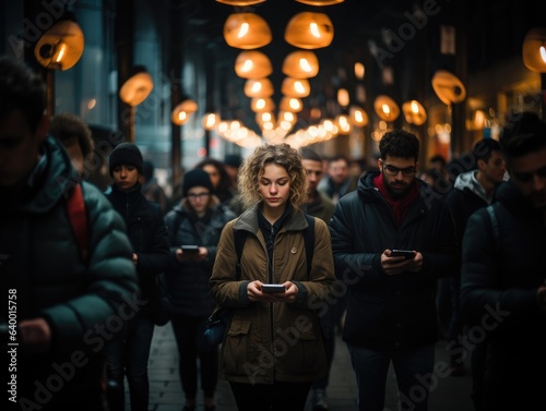 Foto mostrando o cotidiano conectado e dependente das pessoas nos smartphones e redes sociais, tecnologia e conexão 4G e 5G.