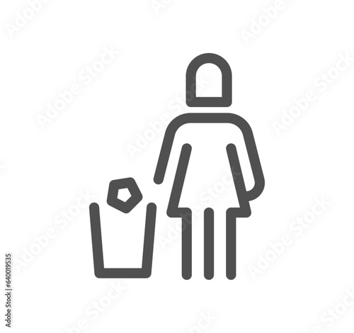 Rest room related icon outline and linear vector.