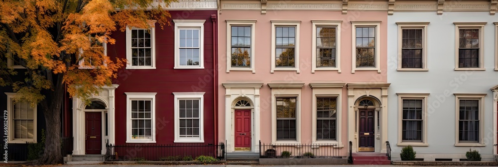 Fototapeta premium american colonial architecture style exterior photorealistic image made by generative AI