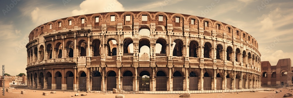 ancient roman architecture style exterior photorealistic image made by generative AI