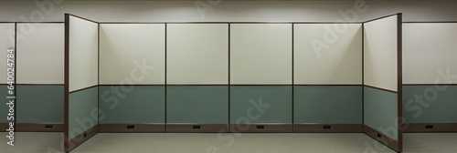empty business cubicle workstation