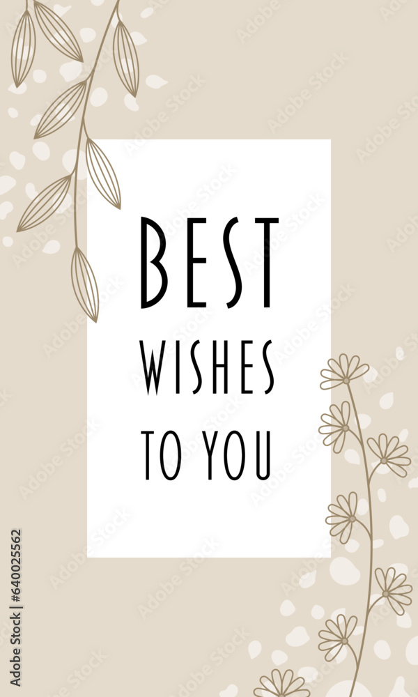 Best wishes to you Schriftzug in englischer Sprache Die besten