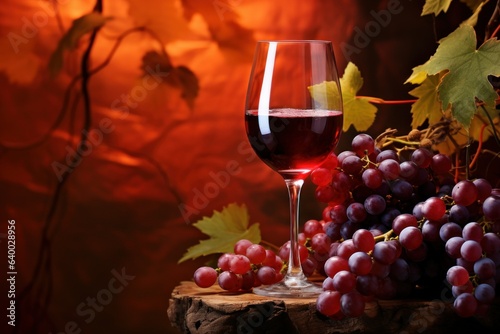 Liquid Garnet: A Rich Glimpse of a Glass of Red Wine