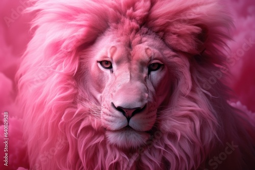 Rosy Wilderness Wonders: Exploring the Unique Charisma of the Completely Pink Lion
