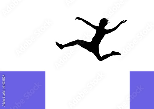 幅跳びをする男性イラスト © yorky's