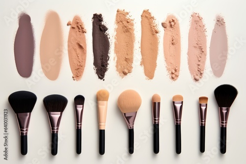 Liquid foundations makeup brush