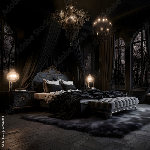 bedroom in night