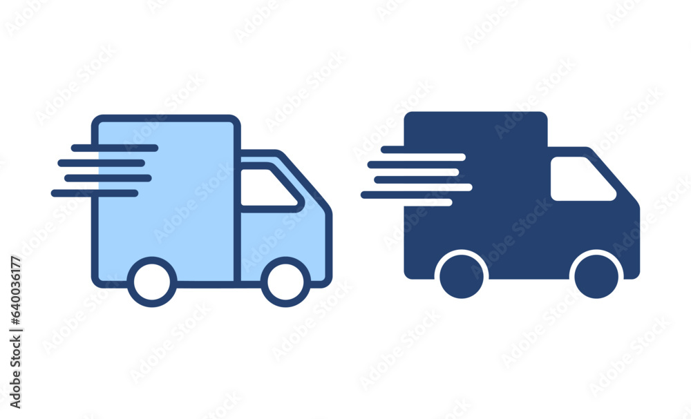 Delivery truck icon vector. Delivery truck sign and symbol. Shipping fast delivery icon Delivery truck icon vector. Delivery truck sign and symbol. Shipping fast delivery icon