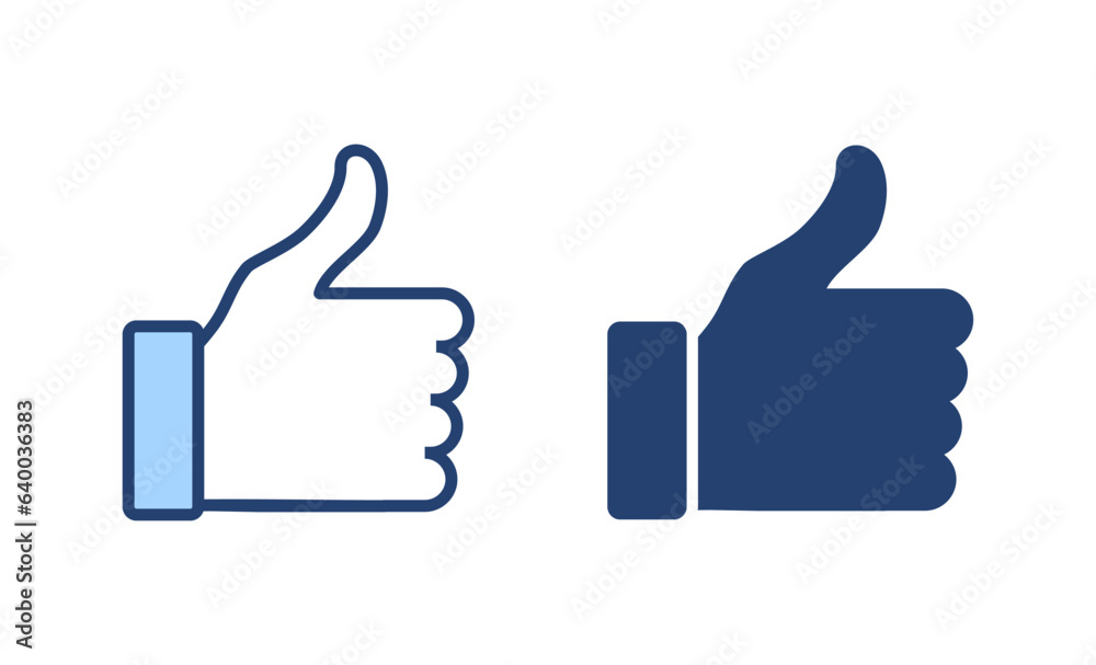 Like icon vector. Thumbs up sign and symbol. Hand like Like icon vector. Thumbs up sign and symbol. Hand like