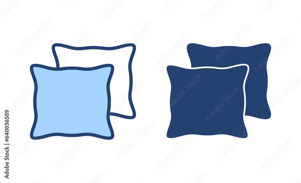 Pillow icon vector. Pillow sign and symbol. Comfortable fluffy pillow