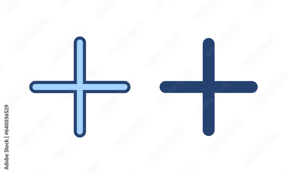 Plus icon vector. Add plus sign and symbol Plus icon vector. Add plus sign and symbol