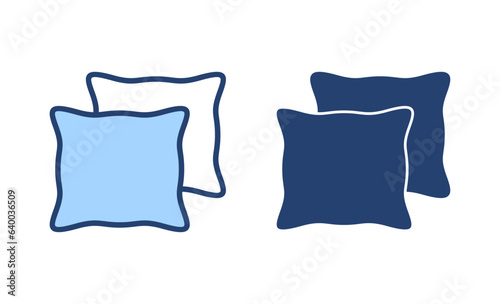 Pillow icon vector. Pillow sign and symbol. Comfortable fluffy pillow