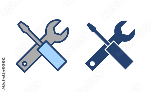 Repair tools icon vector. tool sign and symbol. setting icon. Wrench and screwdriver. Service