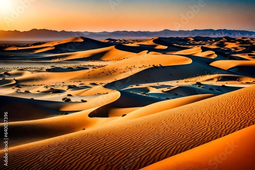 sunrise in the desert Created with generative AI