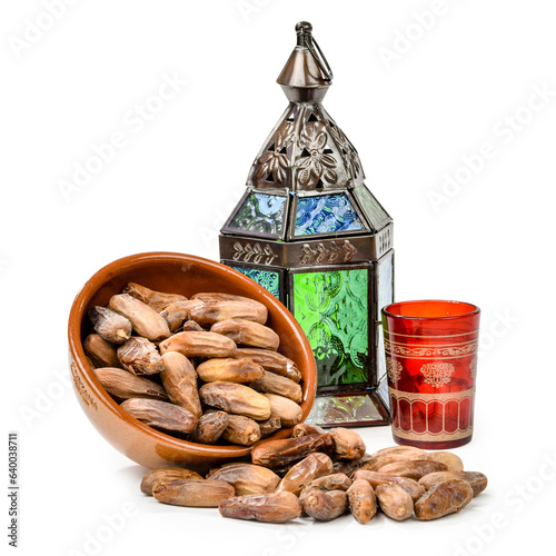 traditional dried dates with ramadan fanooz  photo