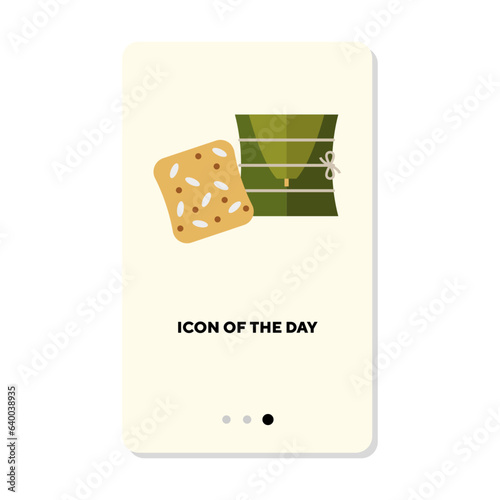 Tasty ingredient flat icon. Course, dining isolated vector sign. Culinary and cooking concept. Vector illustration symbol elements for web design and apps