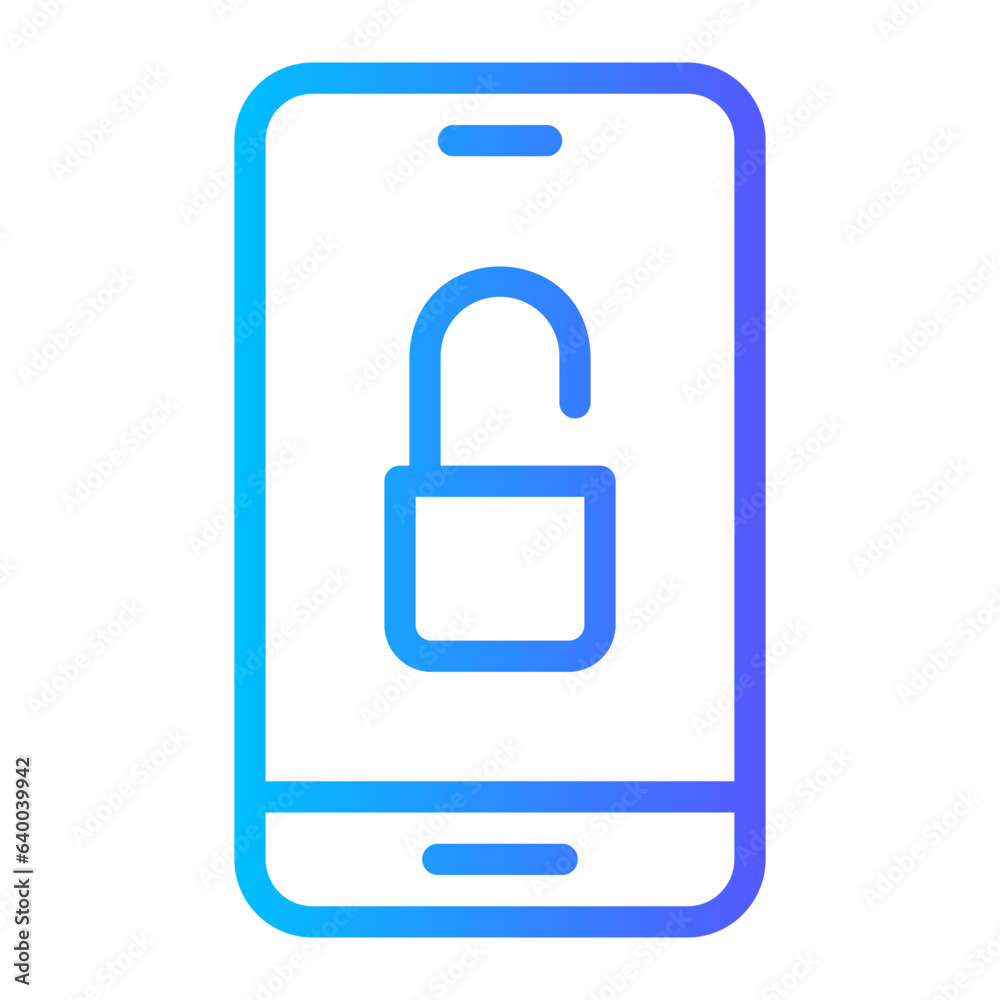 unlock gradient icon unlock gradient icon