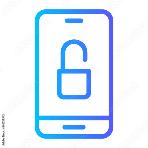 unlock gradient icon