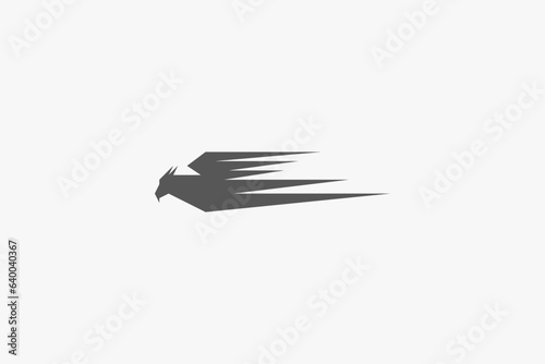 Illustration vector graphic of eagle flying move fast. Good for logo