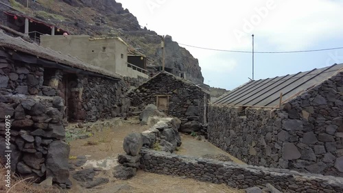view of the fishing village of pozo de las calcosas in the Island of El Hierro, in the canary islands photo