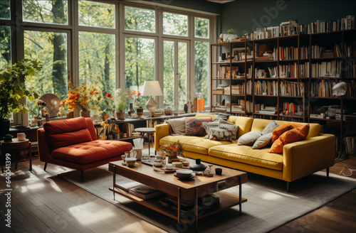 beautiful and spacious apartment in a small apartment unit, in the style of zeiss batis 18mm f/2.8, tamron sp 70-200mm f/2.8 di vc usd g2, vincent desiderio, lively tableaus.