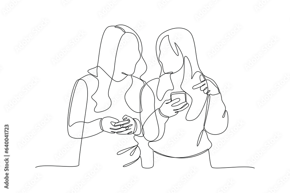 Continuous one line drawing Concept of Neighbors sharing things and helping each other. Doodle vector illustration. Continuous one line drawing Concept of Neighbors sharing things and helping each other. Doodle vector illustration.