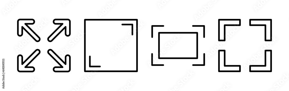 Fullscreen icon vector. expand fullscreen icon Fullscreen icon vector. expand fullscreen icon