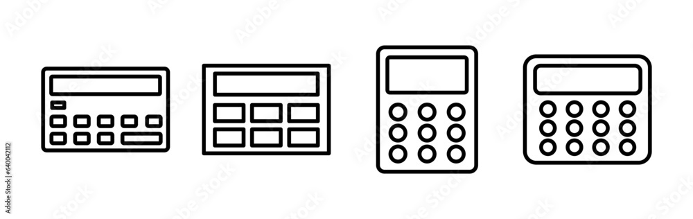 Calculator icon vector. math icon. finances sign