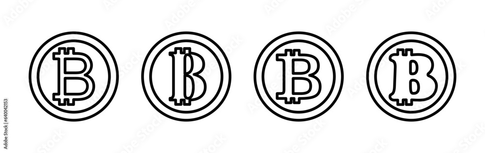 Bitcoin icon vector. payment symbol. Cryptocurrency logo. Bitcoin icon vector. payment symbol. Cryptocurrency logo.