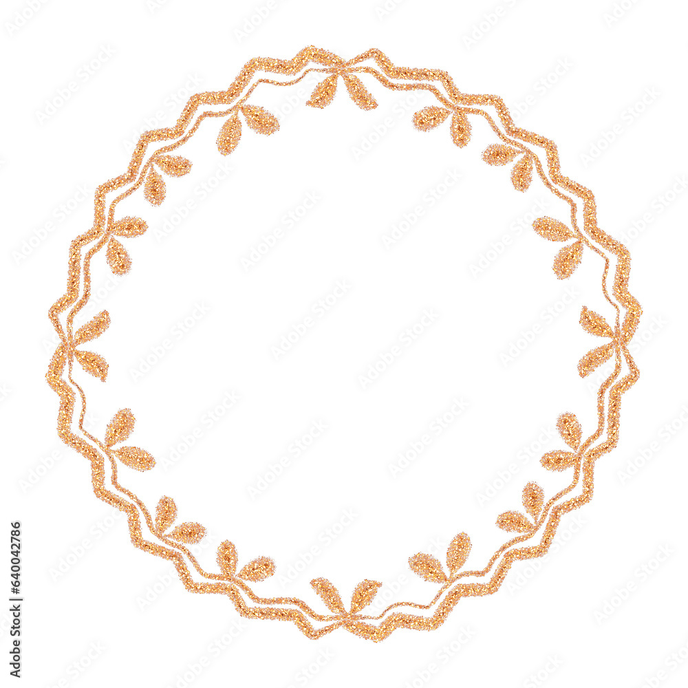 Gold Luxury Floral Wreath Decoration Gold Luxury Floral Wreath Decoration