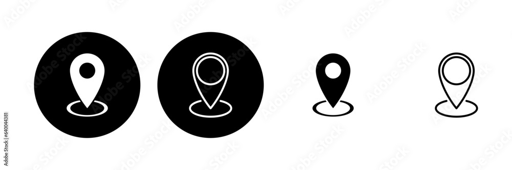 Pin icon set. Location icon vector. destination icon. map pin Pin icon set. Location icon vector. destination icon. map pin