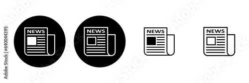 Newspaper icon set. news paper vector sign