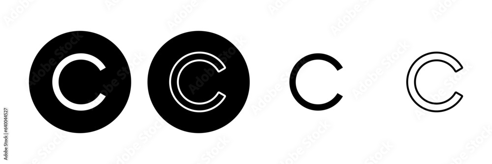 Copyright icon set. copyright symbols Copyright icon set. copyright symbols